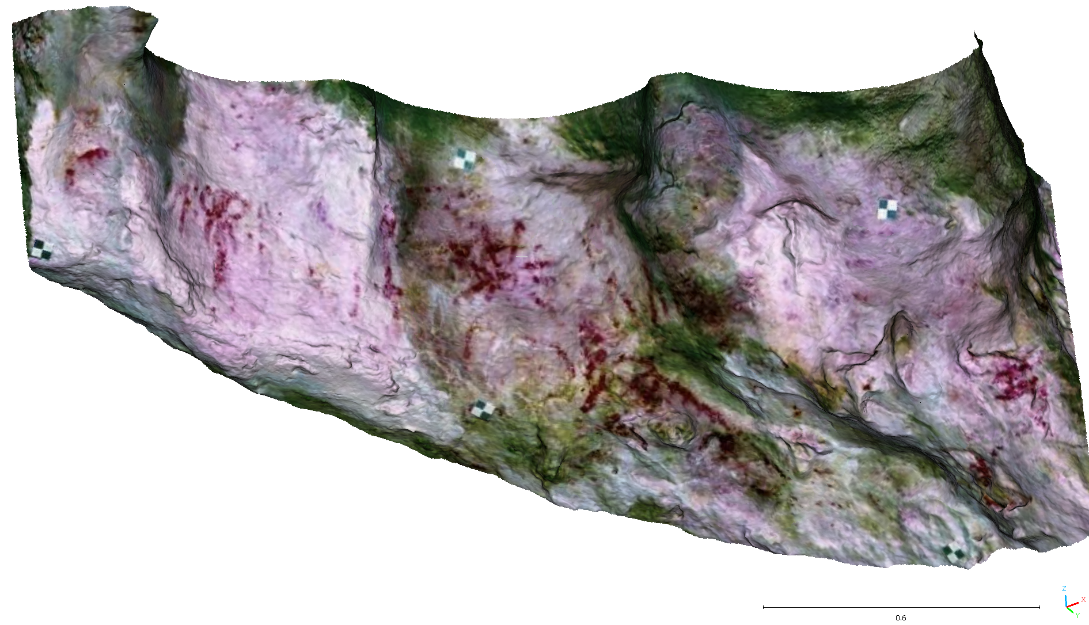 Modelo 3D del panel rupestre principal de la Cova del Tabac