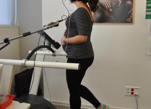 A volunteer at the CENIEH Bioenergy and Motion Analysis Lab./ G. Zorrilla