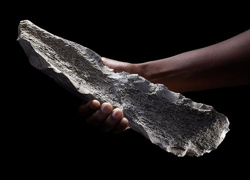 Herramienta de huseo tallada sobre húmero de elefanta, hace 1.5 millones de años/Laboratorio de Arqueología del Pleistoceno-CSIC