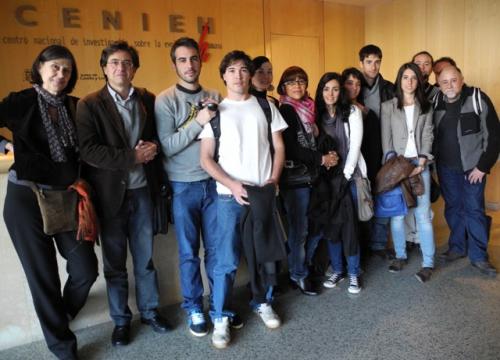 Alumnos de la Universidad Autónoma de Madrid asisten a clase en el CENIEH