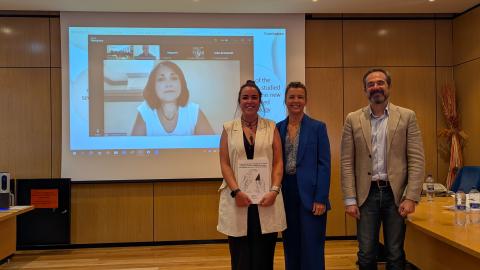 Irene Solano with the thesis committee / UCC+I