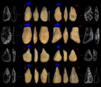Examples of limestone Large Cutting Tools from Terra Amata /García-Medrano et al