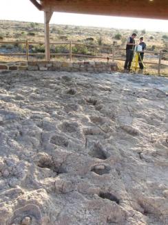 EL CENIEH escanea las huellas de dinosaurios del yacimiento burgalés de Las Sereas